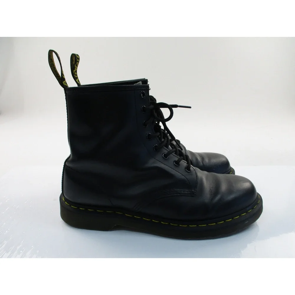 Dr. Martens 1460 Boots Mens 11 Black Leather 8-Eye Utility Classic Combat